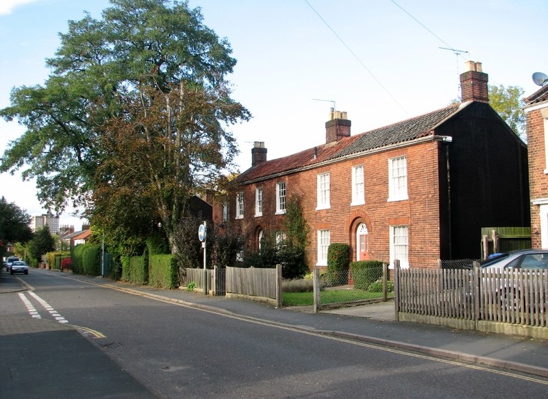 Victorian terraced houses on Victoria Street, Norwich